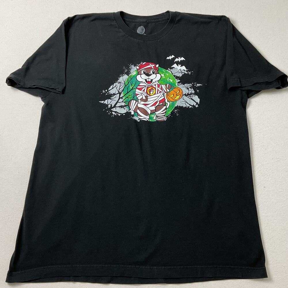 Bucees Halloween Boo Crew Casual Short Sleeve T Shirt Black Adult XL